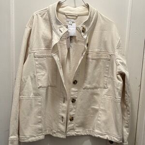 J. Jill Cream Utility Jacket